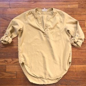 Lou & Grey Mustard Yellow Tunic Button Top